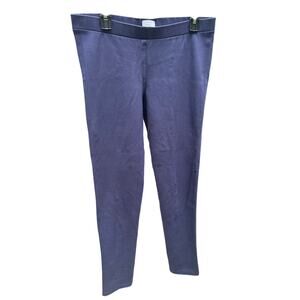 Crown & Ivy Slimming Pants Size Large Navy Flat Front Pants Women’s Size Large